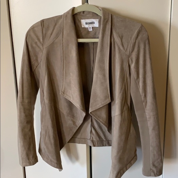 BB Dakota Jackets & Blazers - BB Dakota Faux Suede Drape Jacket